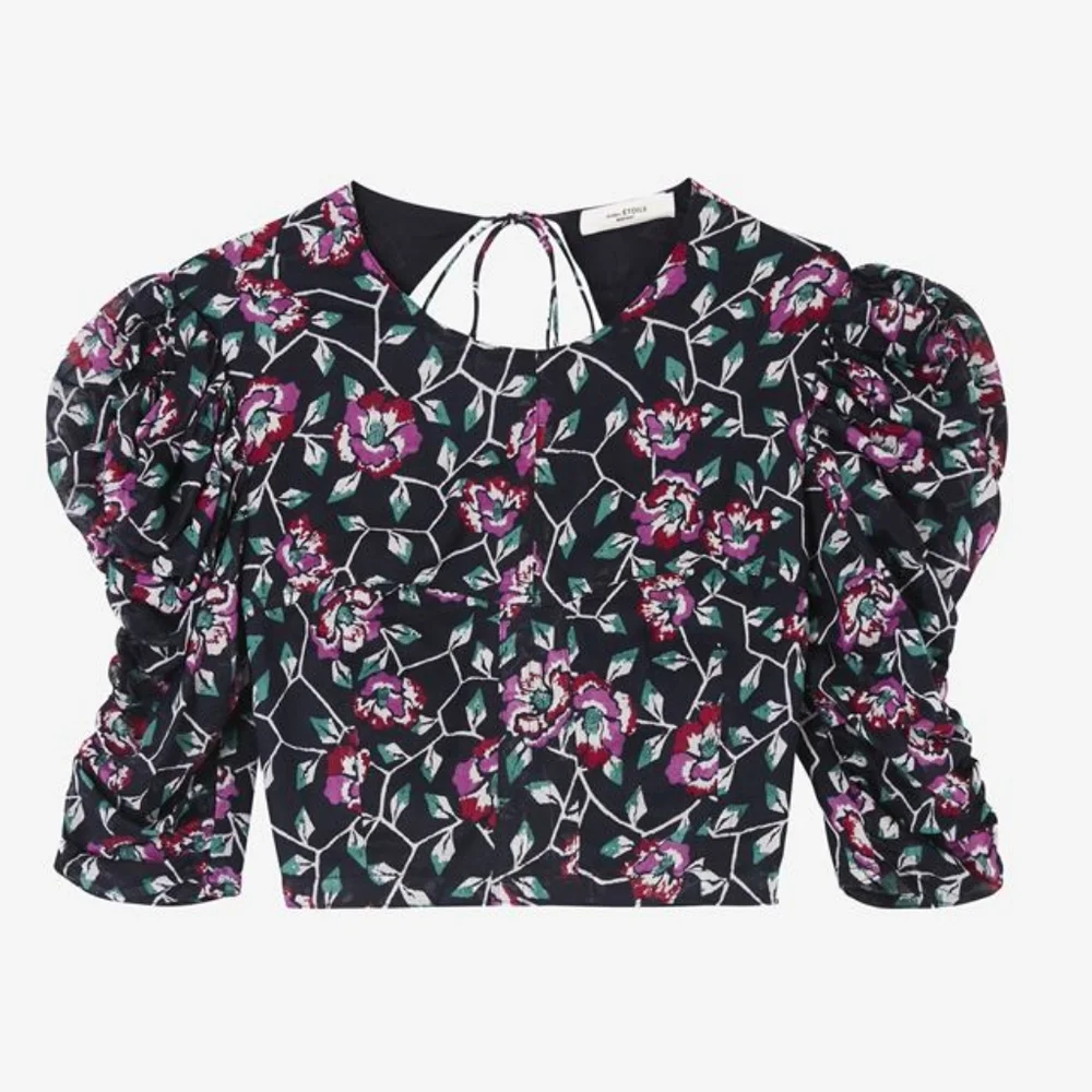 Isabel Marant Étoile Silva Floral Puff Sleeve Top NWT - Picture 4 of 10